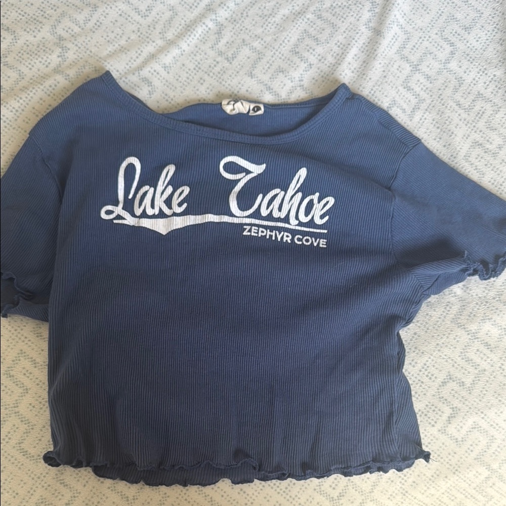 Lagaci Blue Crop Top